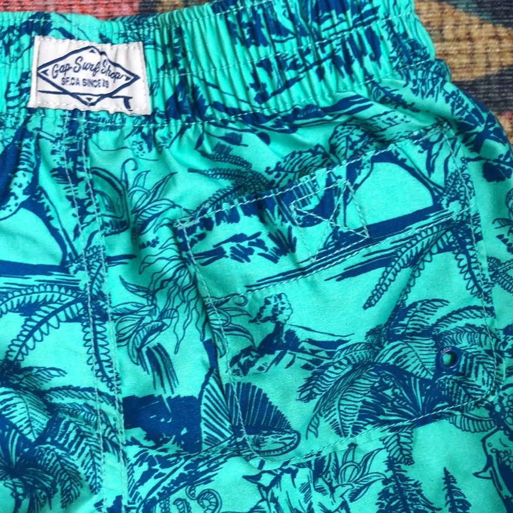 Gap Toddler Dinosaur Print Swim Trunks, Size 2T